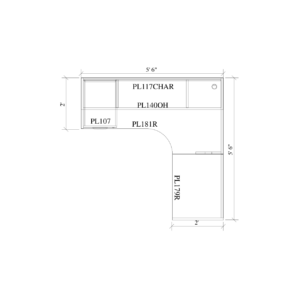 66" L-Shape Corner Executive Desk - Image 3