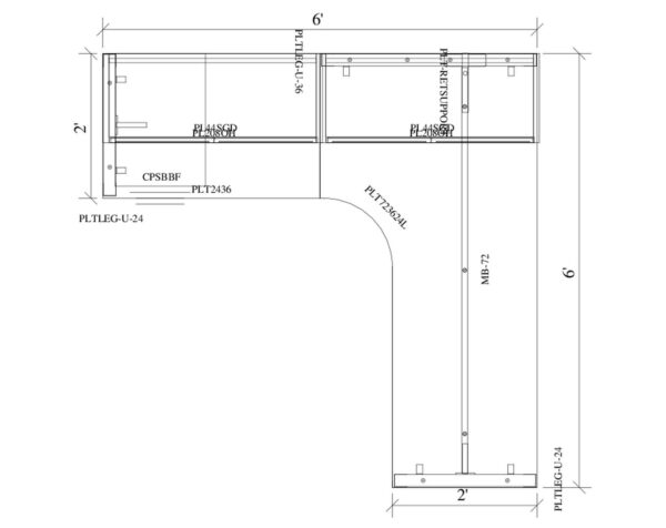 Radius Corner Desk - Package 14-MO - 3D