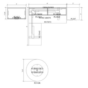 L Shaped Standing Desk with Storage and Table - Package 3-MO - Image 3