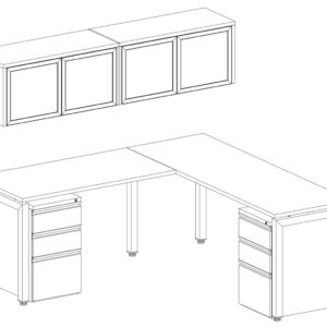 Elements L Shaped Workstation - Package 8C-MO - Image 2