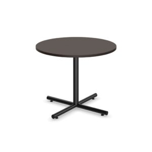 29"H CLASSIC MEETING TABLE WITH BLACK METAL BASE - Image 1
