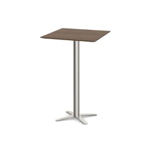 29"H CLASSIC ROUND/ SQUARE MEETING TABLE WITH ROUND OR CROSS BRUSHED METAL BASE - Image 4