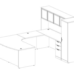 EXECUTIVE BOWFRONT WORKSTATION 71″ X 107″ - Image 3