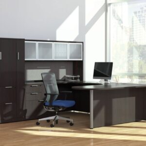 BULLET DESK EXECUTIVE WORKSTATION 71″ X 101″ - Image 1