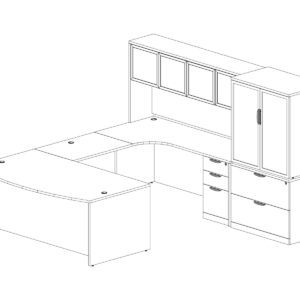 CLASSIC 71″ BOWFRONT WITH RADIUS CORNER DESK - Image 3
