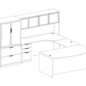 CLASSIC 71″ BOWFRONT WITH RADIUS CORNER DESK - Image 3