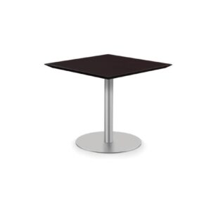 29"H CLASSIC ROUND/ SQUARE MEETING TABLE WITH ROUND OR CROSS BRUSHED METAL BASE - Image 2
