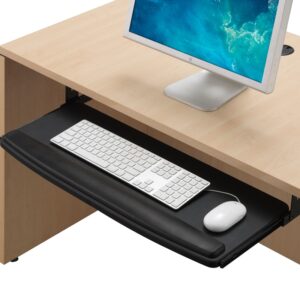 PREMIUM EXTRA WIDE KEYBOARD TRAY WITH PADDED WRIST REST - Image 1