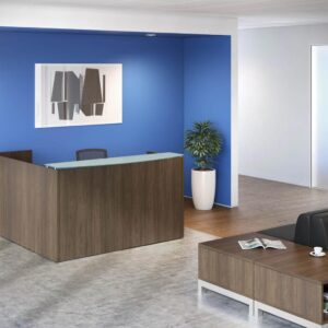 Package B7 - Classic Gallery Reception Desk With Two Pedestals - Image 11