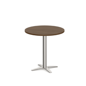 29"H CLASSIC ROUND/ SQUARE MEETING TABLE WITH ROUND OR CROSS BRUSHED METAL BASE - Image 5