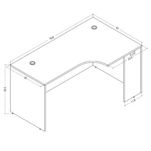Classic Corner Shaped Workstation - Image 21