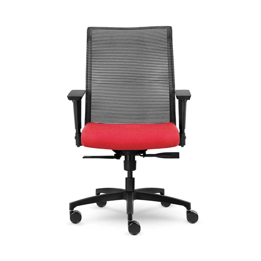 Allseating_Zip_Mesh_Task_HorizRed_Black_Front_Mikmaq_Office_Furniture