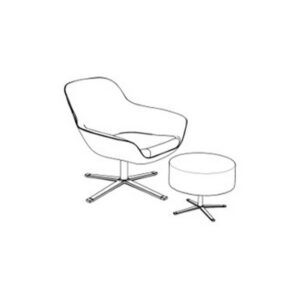 6C-4A Lounge Chairs with Footrest