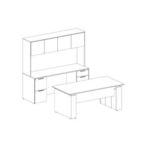 Executive Wood Office Suite EHA-K-1 - Image 2