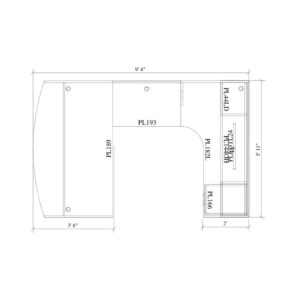 Classic U Shaped Executive Desk - Package 1-CC-L - Image 2
