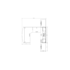 Bowfront Executive Office Desk - Package 4-CC-R - Image 2