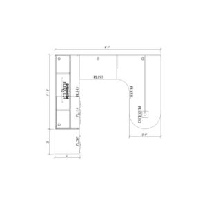 Executive Bullet Desk - Package 5-CC-L - Image 4