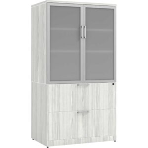 Locking Storage Cabinet and Lateral File Combo Unit - Image 1