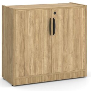 Heavy Duty Bookshelves - 2 Shelf - with Doors - Aspen