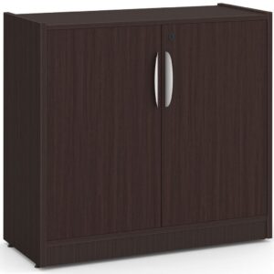 Heavy Duty Bookshelves - 2 Shelf - with Doors - Espresso