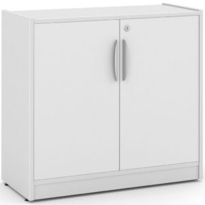 Heavy Duty Bookshelves - 2 Shelf - with Doors - White