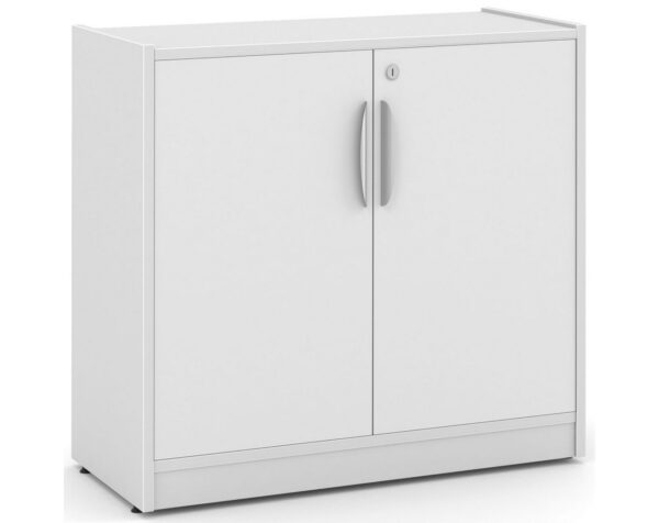 Heavy Duty Bookshelves - 2 Shelf - with Doors - White
