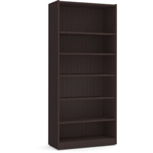 Heavy Duty Bookshelves - 6 Shelf - Espresso