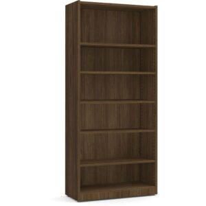 Heavy Duty Bookshelves - 6 Shelf - Modern Walnut
