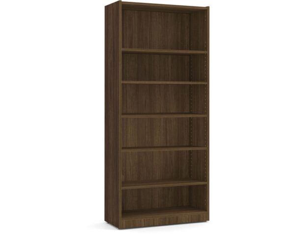 Heavy Duty Bookshelves - 6 Shelf - Modern Walnut