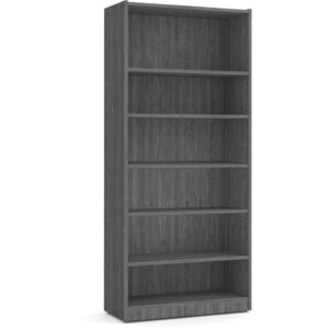Heavy Duty Bookshelves - 6 Shelf - Newport Grey