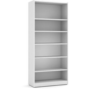 Heavy Duty Bookshelves - 6 Shelf - White