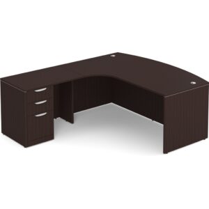 Bowfront L Shaped Desk - Left Hand Return - Image 5