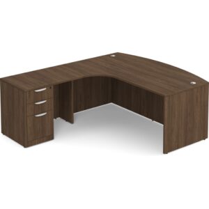 Bowfront L Shaped Desk - Left Hand Return - Image 4