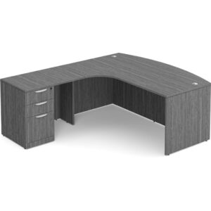 Bowfront L Shaped Desk - Left Hand Return - Image 2