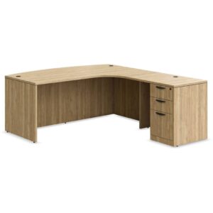 Bowfront L Shaped Desk - Right Hand Return - Image 1