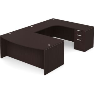 U Shaped Desk with Right Hand Square Corner Return - Aspen