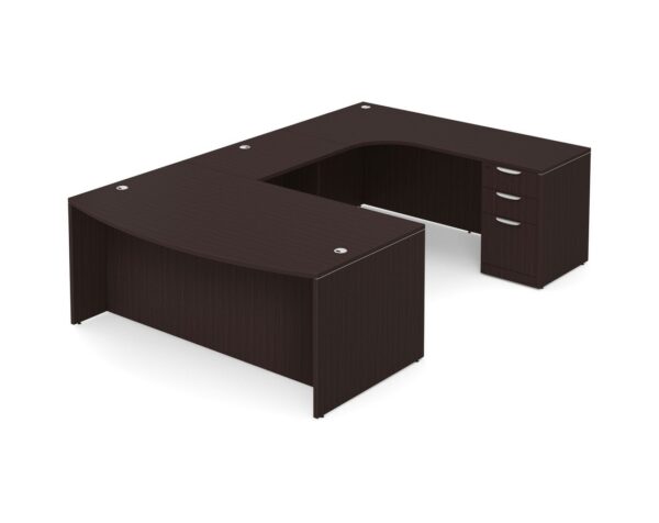 U Shaped Desk with Right Hand Square Corner Return - Aspen