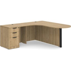 L Shaped Desk - Left Hand Bullet Return - Image 1