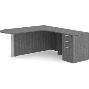 L Shaped Desk - Right Hand Bullet Return - Image 3