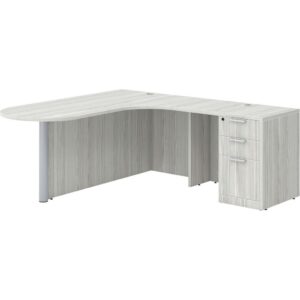 L Shaped Desk - Right Hand Bullet Return - Image 1