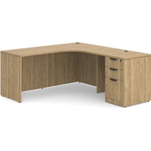 L Shaped Desk - Radius Corner - Right Hand Return - Image 4