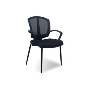 Diamond Guest Chair with Black Mesh & Fabric - Image 1