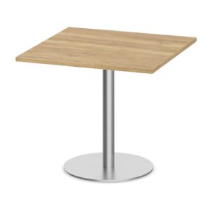 Square Meeting Table with Round Metal Base - Image 3