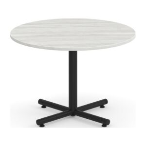 Round Meeting Table with Black Metal Cross Base - Image 4