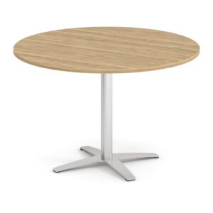 Round Meeting Table with Metal Cross Base - Image 7