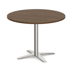 Round Meeting Table with Metal Cross Base - Image 5