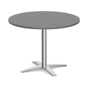Round Meeting Table with Metal Cross Base - Image 4