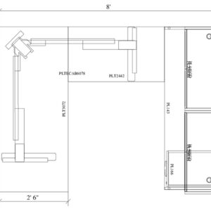L Shaped Standing Desk with Storage - Package 5-MO - Image 3