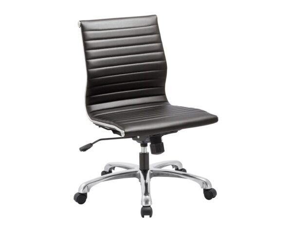 Nova Mid Back Chair Without Arms - Black Leather Nova Mid Back Chair Without Arms - Black Leather