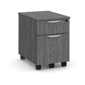 PL1007 Locking Mobile Box File Pedestal - Newport Grey